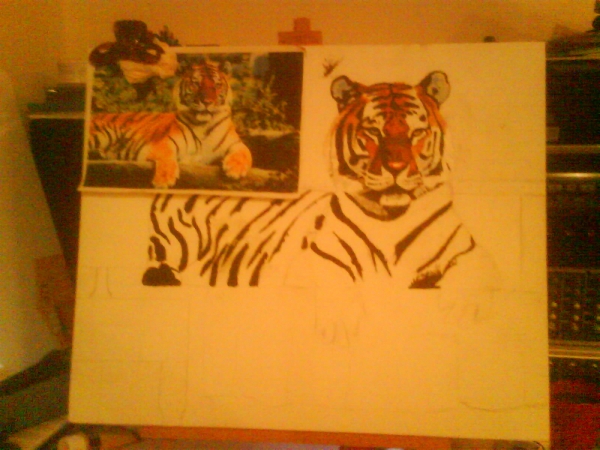 Creation of Tiger Art: Step 1